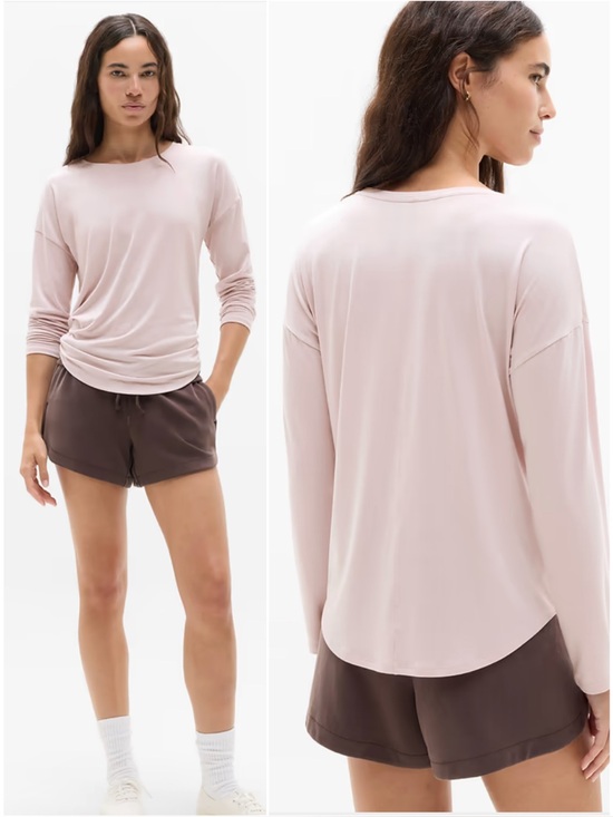 Athleta Tops - Athleta XL Soft Modal Blend Move With Ease Athleisure Athletic Top in Halo